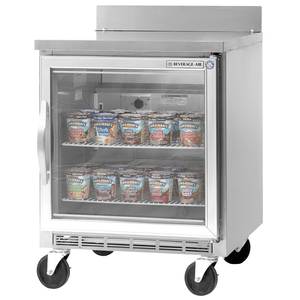 Beverage Air WTF27AHC-25 7.3 CuFt 27" Wide One Section Glass Door Work-Top Freezer