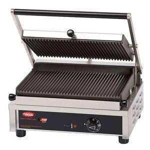 Hatco MCG14G 14" Multi Contact Grill Top & Bottom Grooved Plate Single