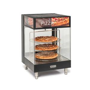 Nemco 6420 Open View Heated Pizza Merchandiser, 3-tier, 12" rack