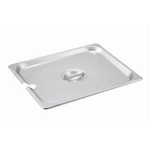 Winco SPCH 1/2 Size Notched Stainless Steel Steam Table Pan Cover