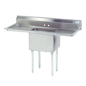 Advance Tabco FC-1-1620-18RL-X 1 Compartment Sink 16"x20"x12" Bowl w/ Two 18" Drainboards