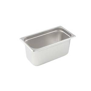 Winco SPJH-904 Solid Steam Table Pan 1/9 Size Heavy Weight