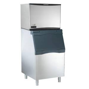 Scotsman C0330MW-1 + B530S 400lb Medium Cube Water CooIed Ice Machine And 536lb Ice Bin