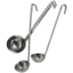 Update International LOP-80 8oz Stainless One Piece Ladle w/ 13.5" Handle