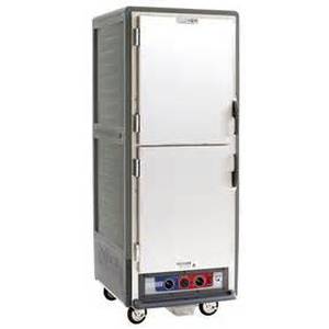 Metro C539-CDS-L-GY 71" Mobile Holding & Proofing Cabinet Lip Load Solid Dutch