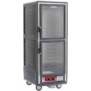 Metro C539-HDC-4-GY Full Height Heated Holding Cabinet w/ Fixed Wire Pan Slides
