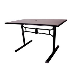 Plantation Prestige 2223048-0150 30"x48"x29" Folding Solid Metal Top Table Charcoal finish
