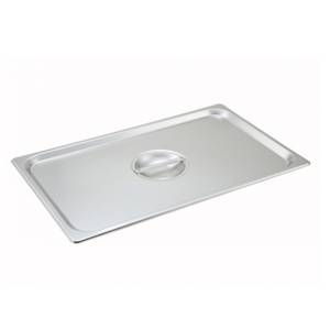 Winco SPSCF S/s Full Size Steam Table Pan Cover Solid With Handle