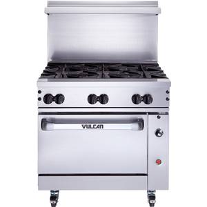 Vulcan 36C-6B Endurance 36" Range with 6 Burners and Convection Oven