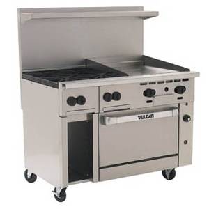 Vulcan 48C-4B24G Endurance Range 48" 4 Burner 24" Manual Griddle w/ Conv Oven