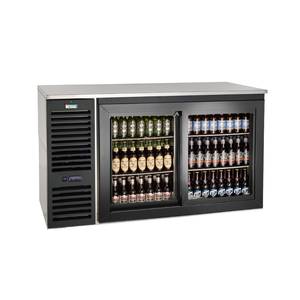 Krowne Metal SD60L 60" Sliding Glass Door Back Bar Cabinet Refrigeration Left