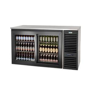 Krowne Metal SD60R 60" Sliding Glass Door Back Bar Cabinet Refrigeration Right