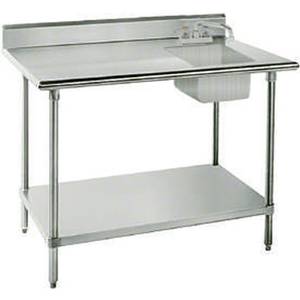 Advance Tabco KMS-11B-306R 30"x72" Work Table w/ 16"x20"x12" Deep Right Sink