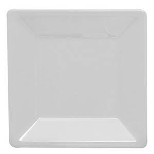 Thunder Group PS3214W 1 Each 13-3/4" Square Melamine Plate Passion White, NSF