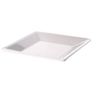 Thunder Group PS3208W 8-1/4" Square Melamine Plate Passion White, NSF