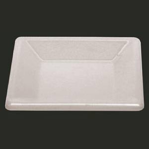 Thunder Group PS3204W 4" Square Melamine Plate Passion White, NSF