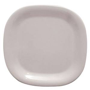 Thunder Group PS3014W 14" Rounded Square Melamine Plate Passion White, NSF