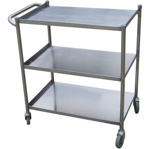 Green World by Turbo Air TBUS-1524E Turbo Air 15"x24" S/s Utility Cart 4" Rubber Casters
