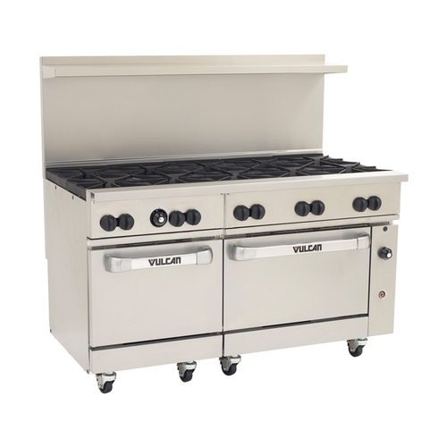 Vulcan 60SS-10B-NAT - Liquidation - Endurance Series 60" 10 Burner Range w/ 2 Std. Ovens - NAT