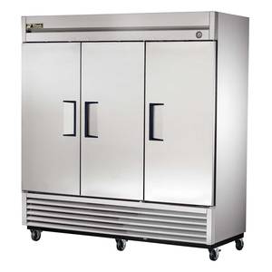 True T-72F-HC 72 Cu.Ft Three Section Stainless Reach-in Freezer