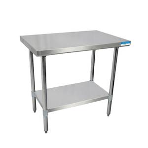 BK Resources SVT-1824 24"W x 18"D All Stainless Steel Work Table