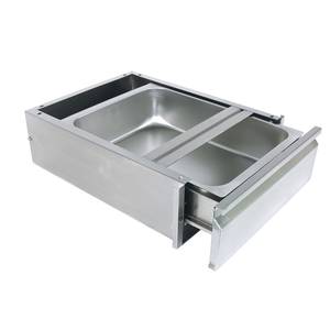 BK Resources BKDWR-2020-ASSY-SS 20"W x 20"D x 5"H Pan Size Drawer Assembly w/ No Spacers