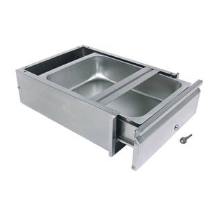 BK Resources BKDWR-2020-ASSY-L-SS 20"x20"x5" Pan Size Drawer Assembly w/ Lock, No Spacers