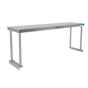 BK Resources BK-OSS-1248 48"W x 12"D Table-Mount Single Overshelf - Stainless Steel