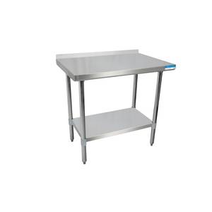 BK Resources SVTR-6024 60"x 24" Work Tble 18G Stainless Steel Top w/ 1.5 Rear Riser