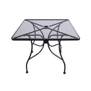 H&D Commercial Seating MT3636 36in Square Top Outdoor Wrought Iron Table