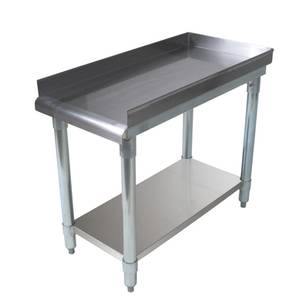 BK Resources SVET-1530 16x30" Stainless Steel Equip Stand with undershelf & riser