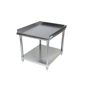 BK Resources SVET-3630 30x36" Stainless Steel Equip Stand with undershelf & riser