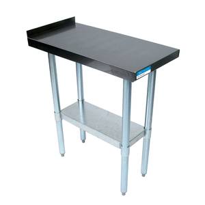 BK Resources SFTS-1530 15"x 30" 18G Filler Table w/ Undershelf & Riser