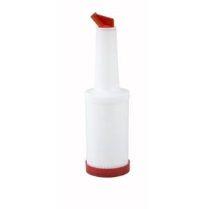Winco PPB-2R 2qt Red Bar Drink Mix Pourer