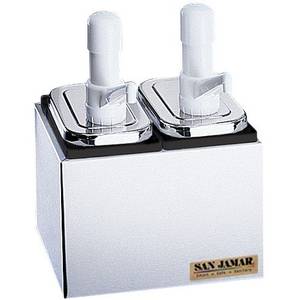 San Jamar P9712 S/s Double Well Condiment Pump Service Center 