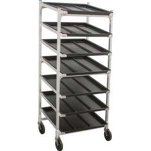 DoughXpress DXDC-5 Dough Ball Storage Carts Holds (7) Lift Out Trays w/ 63 Tubs