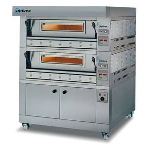 Univex PSDG-2A Double Deck Pizza Stone Deck Gas Oven 