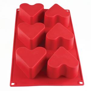 Thunder Group PLBM002S Heart Shaped High Heat Silicone Baking Molds
