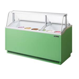 Turbo Air TIDC-70G-N 18.8cf Ice Cream Dipping Cabinet w/ 12-Can Capacity Green
