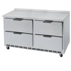 Beverage Air WTRD48AHC-4 48" Worktop Refrigerator with 4 Heavy Duty Drawers