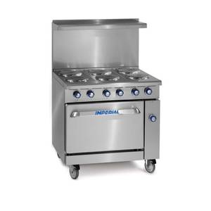 Imperial IR-6-E-240V-3PH - On Clearance - 36" Electric 6 Burner Range With Standard Oven 240v 3 Phase