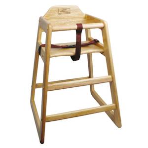 Winco CHH-101 Stacking High Chair - Natural Finish