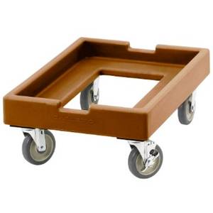 Cambro CD1826PDB157 27"x19" Coffee Beige Camdolly Dolly Dough Box 10" Height
