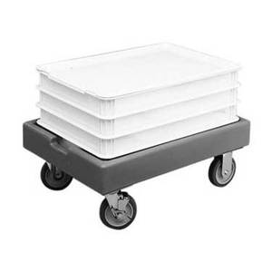 Cambro CD1826PDB615 27"x19" Charcoal Gray Camdolly Dolly Dough Box 10" Height