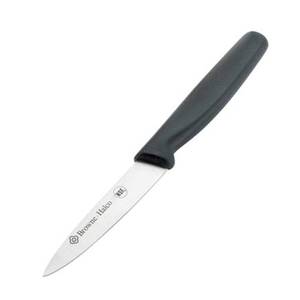 Browne Foodservice 574460 3.25" Stainless Steel Paring Knife with Black Handle