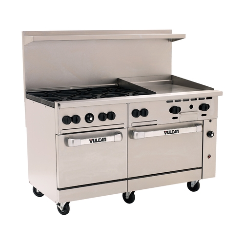 Vulcan 60SS-6B24GN - Liquidation - 60" Endurance Series Range w/ 6 Burners 2 Ovens 24" Griddle