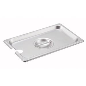 Winco SPCQ 1/4 Size Stainless Steel Slotted Steam Table Pan Cover