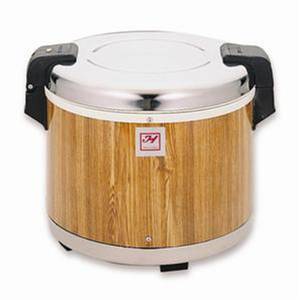 Thunder Group SEJ18000 30 Cup Stainless Steel with Wood Grain Electric Rice Warmer