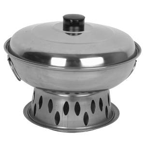 Thunder Group SLAL005 Stainless Steel Wok Chafer Base with Fuel Holder