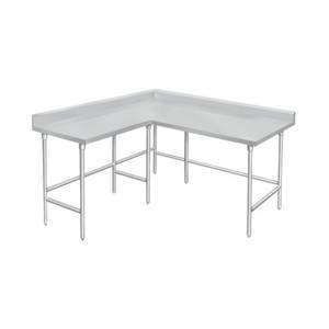 Advance Tabco KTMS-249 108"x60" 14 Gauge Stainless Steel "L" Shape Work Table